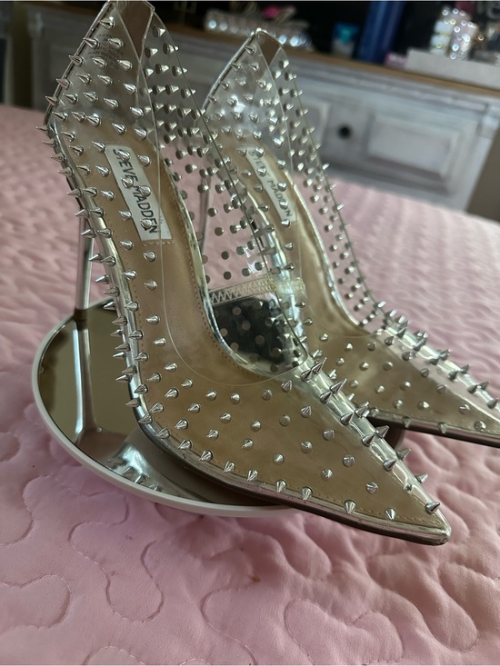 Steve Madden Shoes - Steve Madden Clear PVC Pumps with Silver Spikes